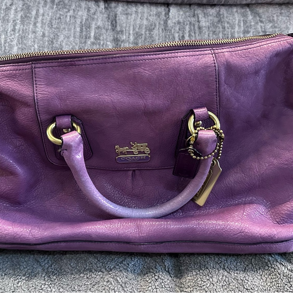 Coach purple satchel - gently used